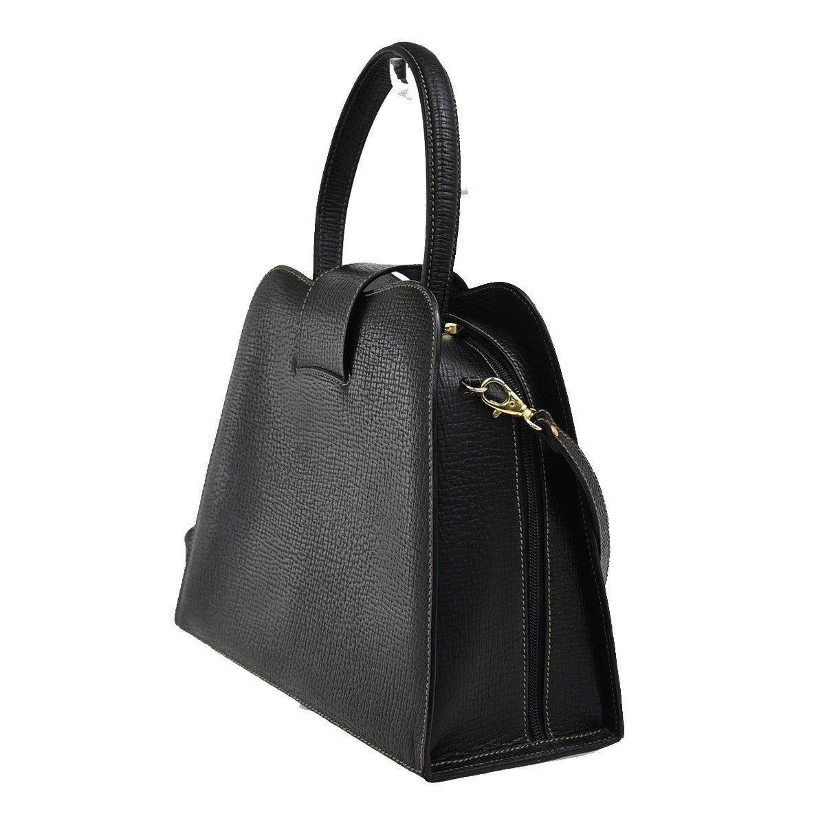 Loewe Turn Lock Leather, BLACK, LEATHER, Handbag
