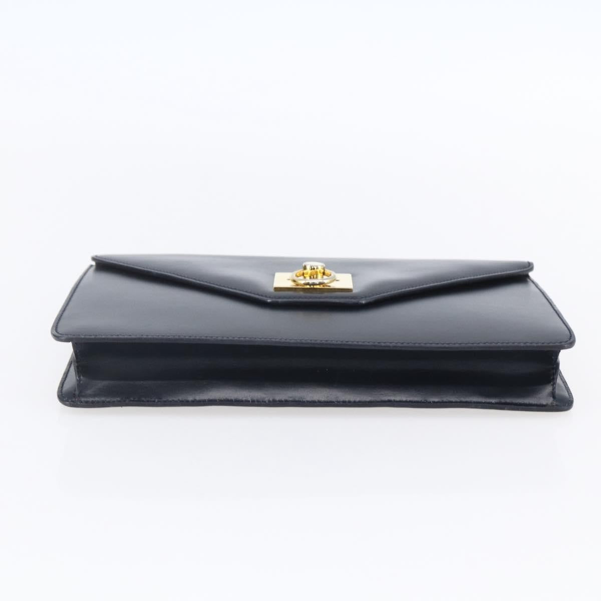 Celine Clutch Bag Leather, NAVY, LEATHER, Clutche & pouche