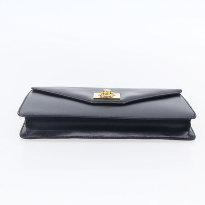 Celine Clutch Bag Leather, NAVY, LEATHER, Clutche & pouche