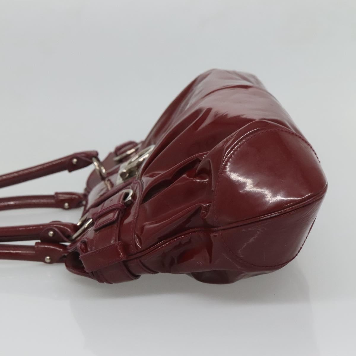 Salvatore Ferragamo Marisa Satchel Patent leather, BURGUNDY, PATENT_LEATHER, Tote bag