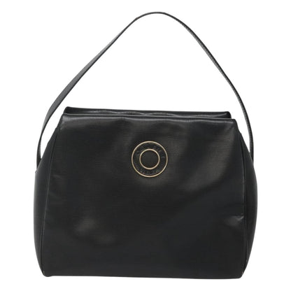 Celine Circle Logo Handbag Leather, BLACK, LEATHER, Handbag