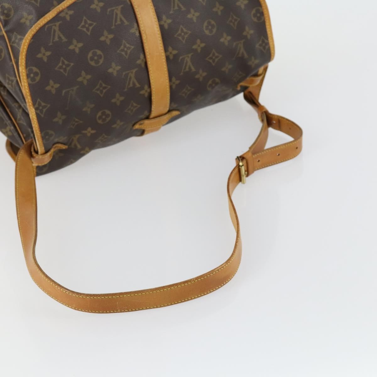 Louis Vuitton Saumur Handbag Monogram Canvas, BROWN, CANVAS, Shoulder bag