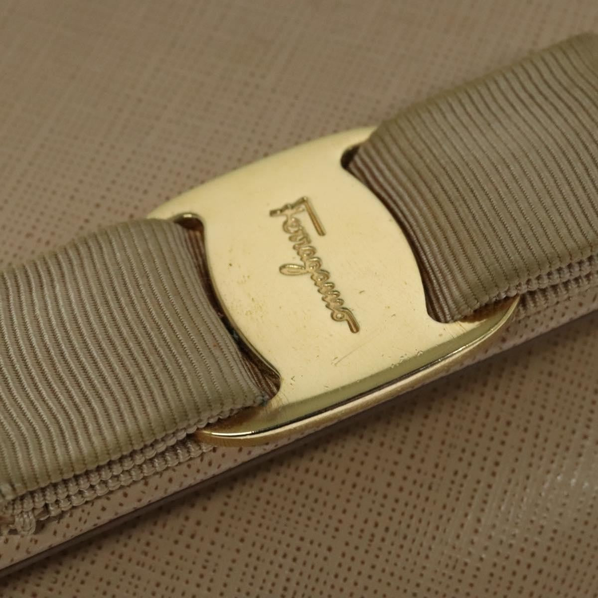 Salvatore Ferragamo Ginny Crossbody Bag Leather, BEIGE, LEATHER, Shoulder bag