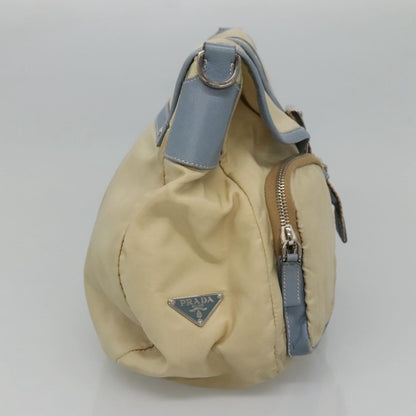 Prada Double Pocket Buckle Flap Bag Tessuto, BEIGE, NYLON, Shoulder bag