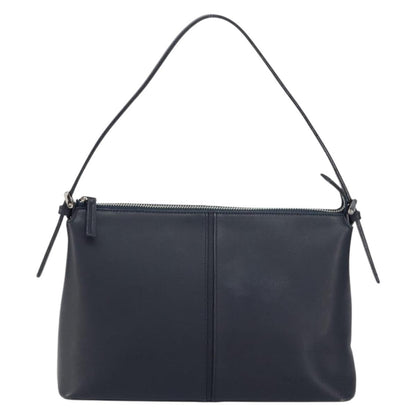 Burberry Vintage Shoulder Bag Leather, NAVY, LEATHER, Shoulder bag