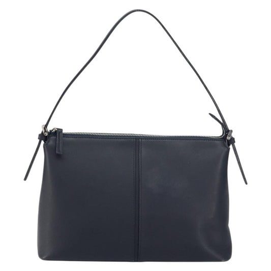 Burberry Vintage Shoulder Bag Leather, NAVY, LEATHER, Shoulder bag