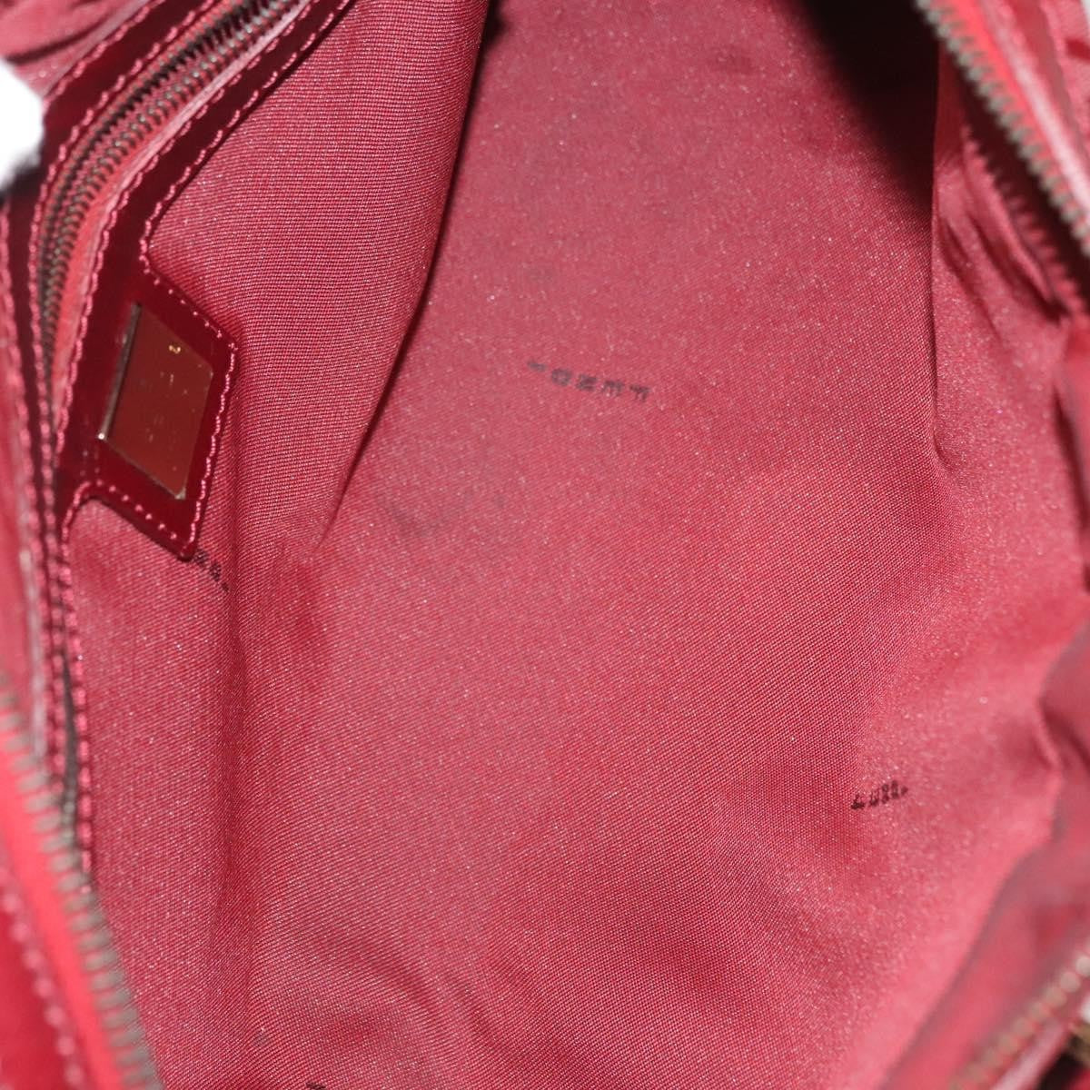 Fendi Bowling Bag Zucchino Canvas, RED, CANVAS, Shoulder bag