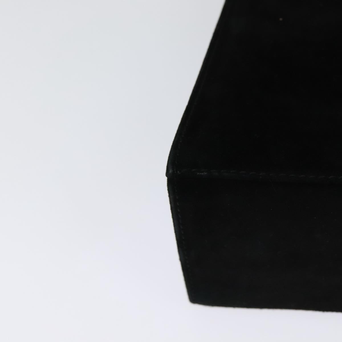 Salvatore Ferragamo Gancini Convertible Top Handle Bag Suede, BLACK, SUEDE, Handbag