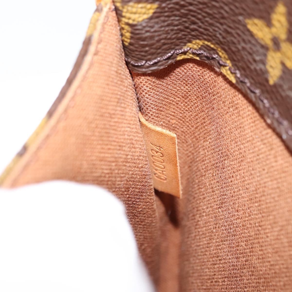 Louis Vuitton Pochette Gange Monogram Canvas, BROWN, CANVAS, Clutche & pouche