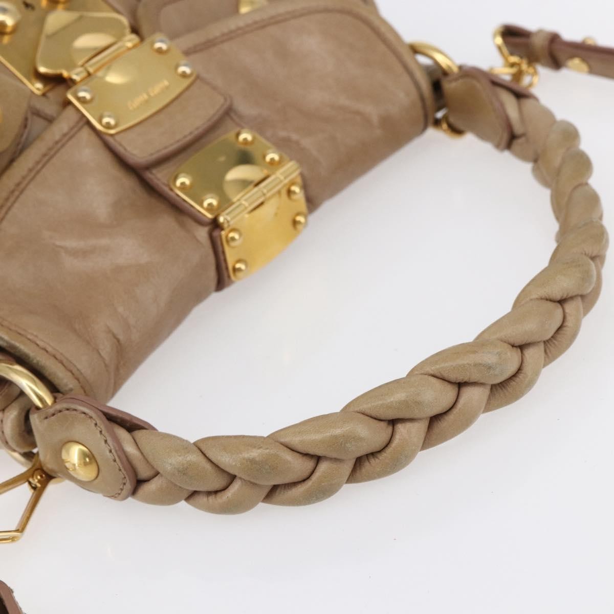 Miu Miu Coffer Convertible Hobo Matelasse Leather, BEIGE, LEATHER, Handbag