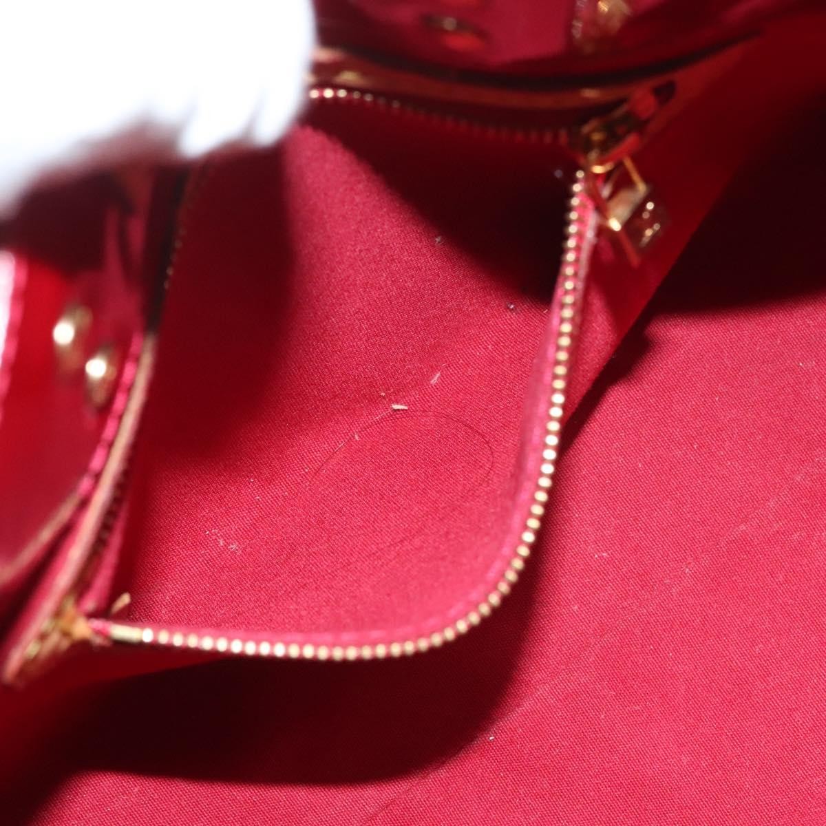 Louis Vuitton Reade Handbag Monogram Vernis, RED, PATENT_LEATHER, Handbag