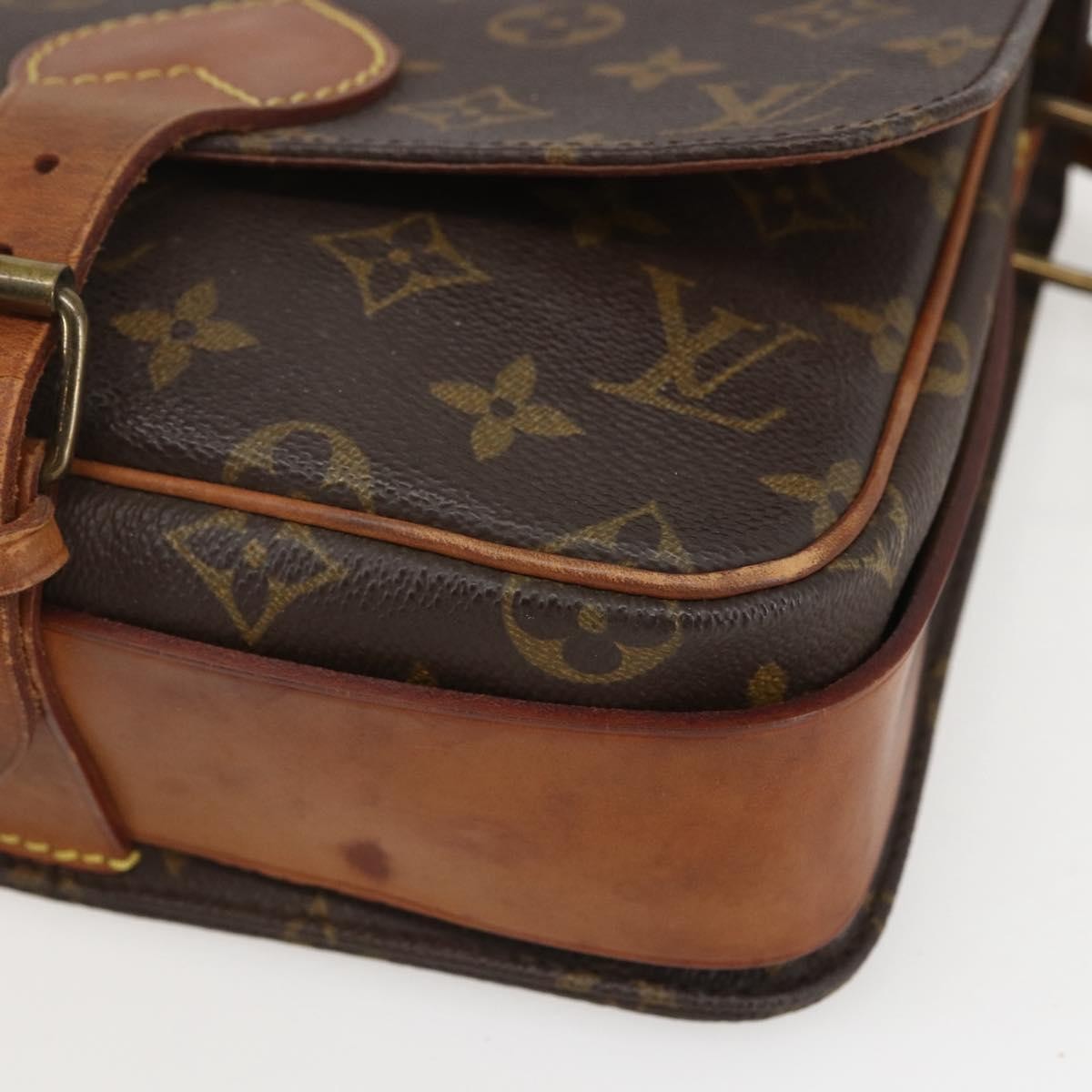 Louis Vuitton Cartouchiere Handbag Monogram Canvas, BROWN, CANVAS, Shoulder bag