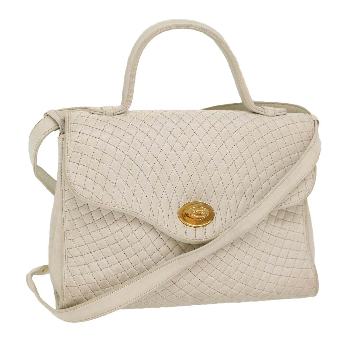 Bally Handbag Leather, WHITE, LEATHER, Handbag