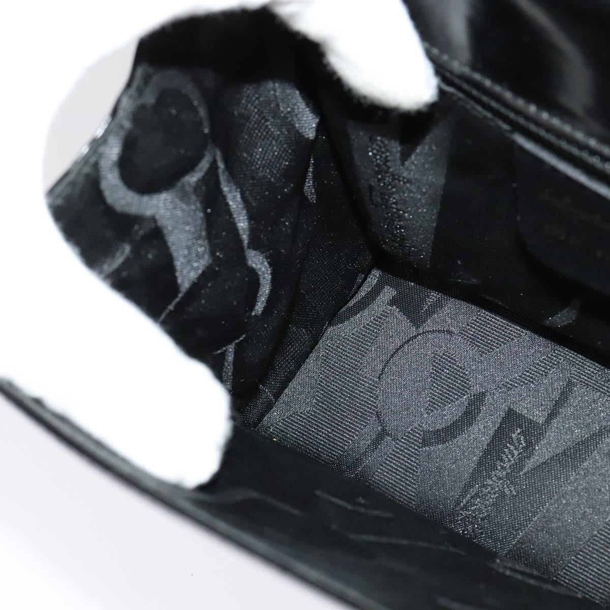 Salvatore Ferragamo Gancini Shoulder Bag Patent Leather, BLACK, PATENT_LEATHER, Shoulder bag