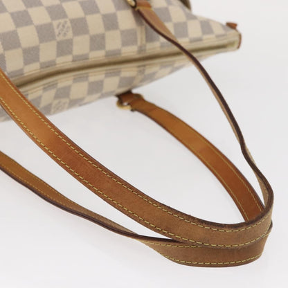 Louis Vuitton Totally Handbag Damier azur, WHITE, CANVAS, Tote bag