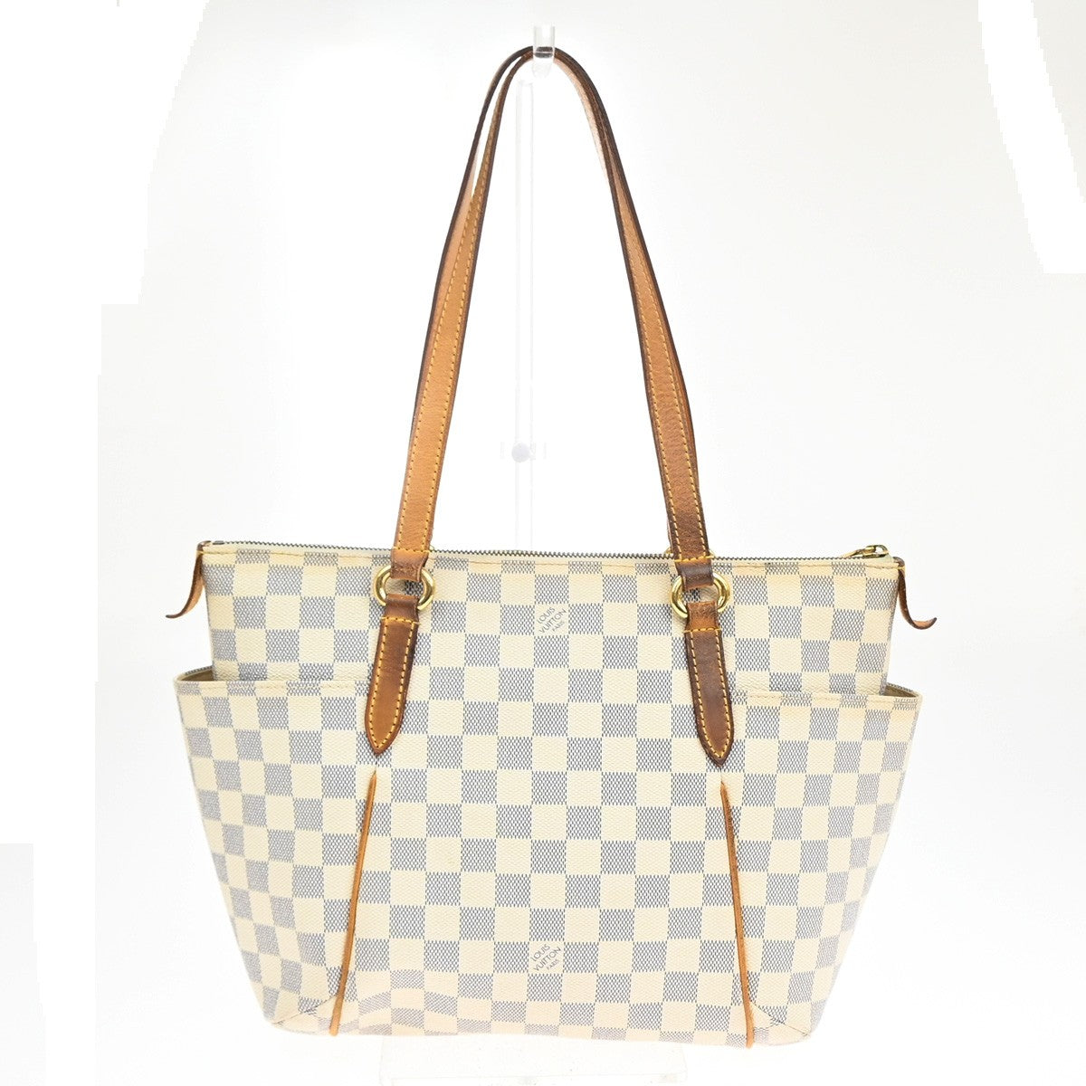 Louis Vuitton Totally Handbag Damier, WHITE, CANVAS, Shoulder bag