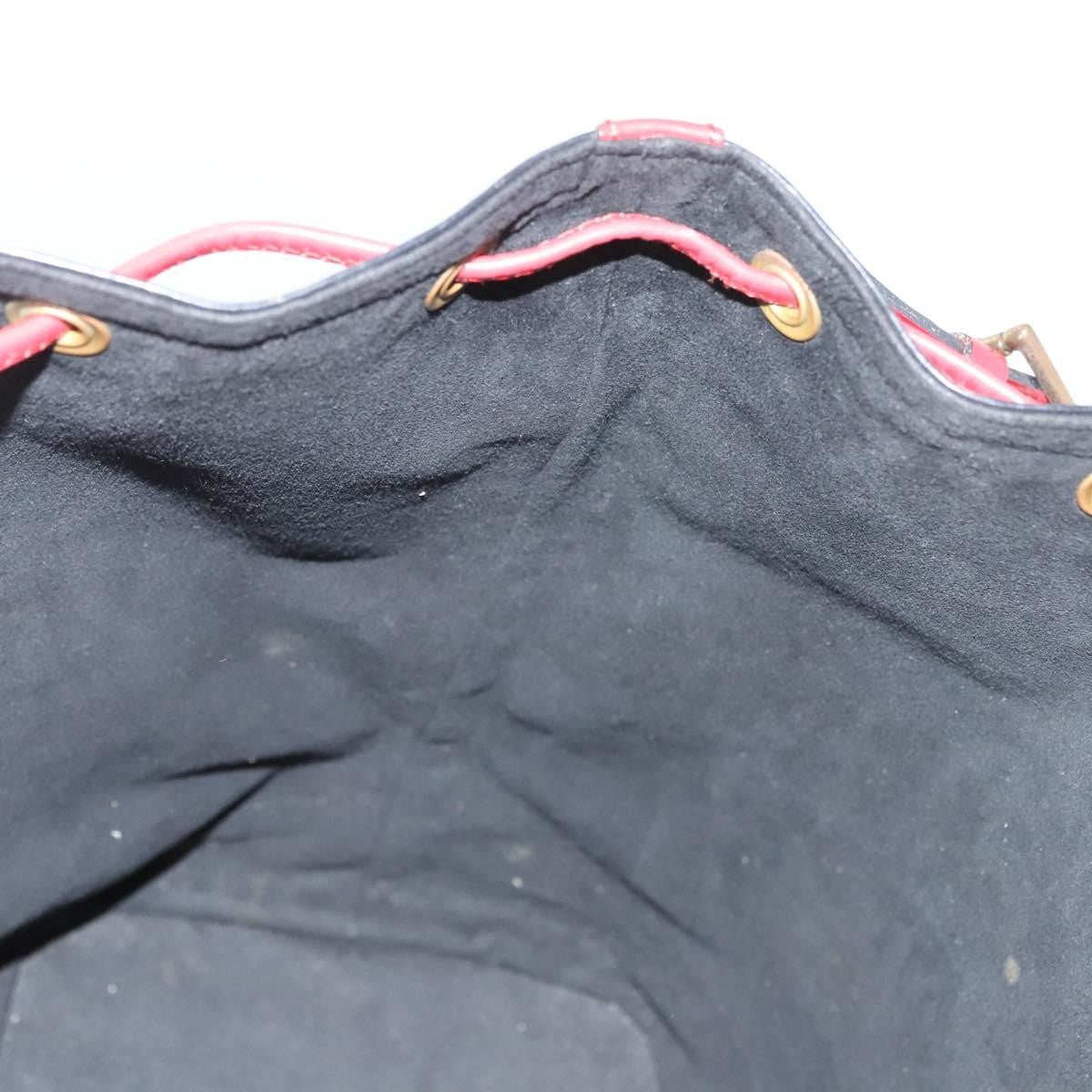 Louis Vuitton Bicolor Noe Handbag Epi Leather, BLACK, LEATHER, Shoulder bag