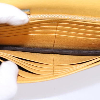 Gucci Betty Chain Wallet Leather, YELLOW, LEATHER, Clutche & pouche