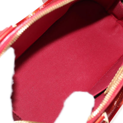 Louis Vuitton Alma Handbag Monogram Vernis, RED, PATENT_LEATHER, Handbag