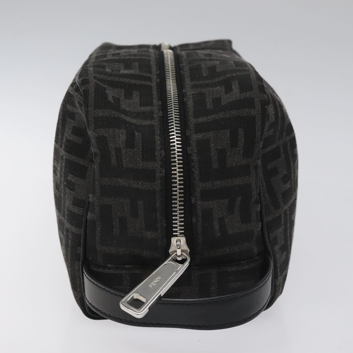 Fendi Toiletry Pouch Zucca Canvas, BLACK, CANVAS, Clutche & pouche