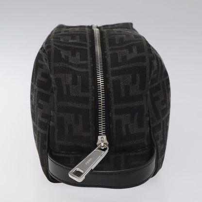 Fendi Toiletry Pouch Zucca Canvas, BLACK, CANVAS, Clutche & pouche