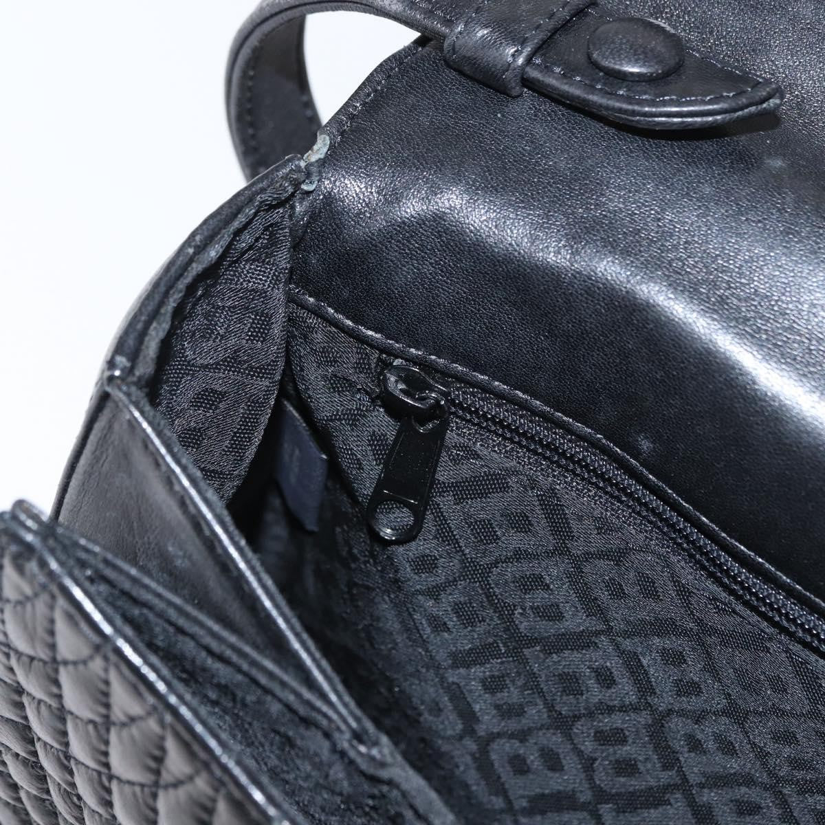 Bally Vintage Handbag Quilted Leather, BLACK, LEATHER, Handbag