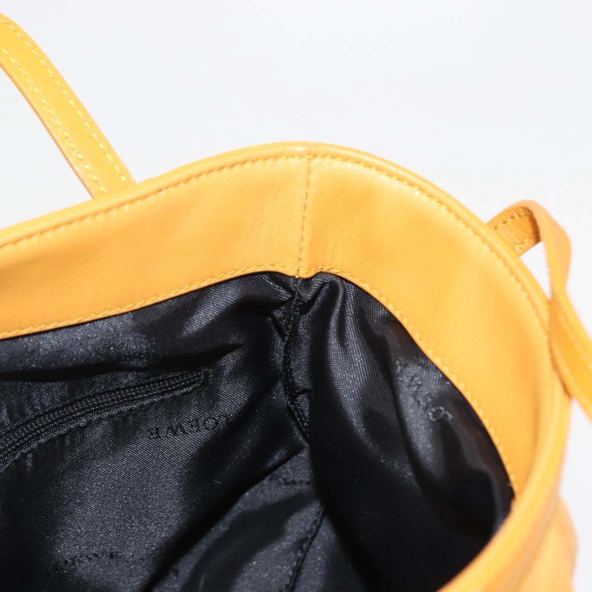 Loewe Anagram handbag Leather, YELLOW, LEATHER, Handbag