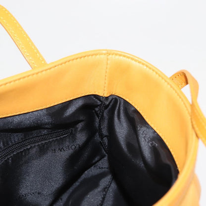 Loewe Anagram handbag Leather, YELLOW, LEATHER, Handbag