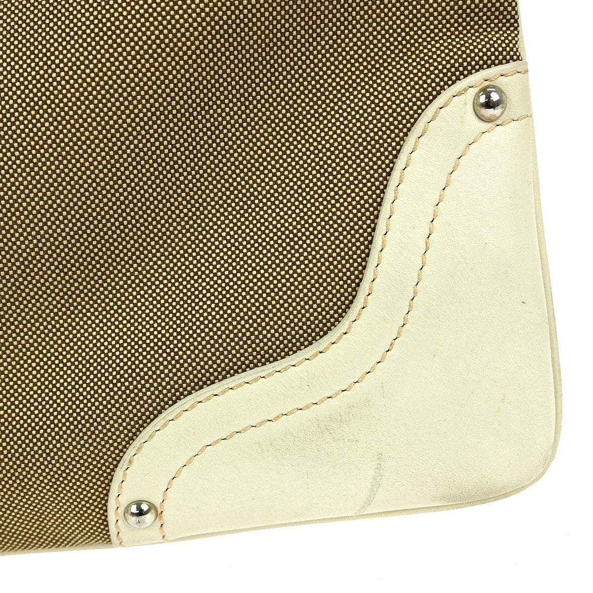 Prada Logo Zip Crossbody Bag Canvas, BEIGE, CANVAS, Shoulder bag