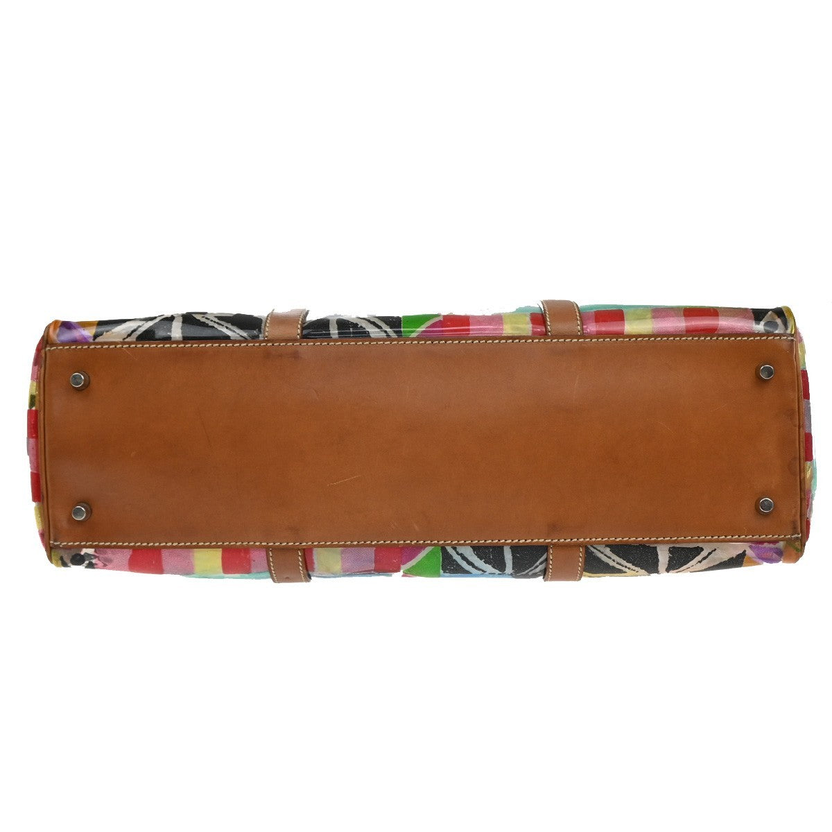 Prada Venice Belted Tote Printed Canvas and Leather, MULTICOLOUR, LEATHER, Tote bag