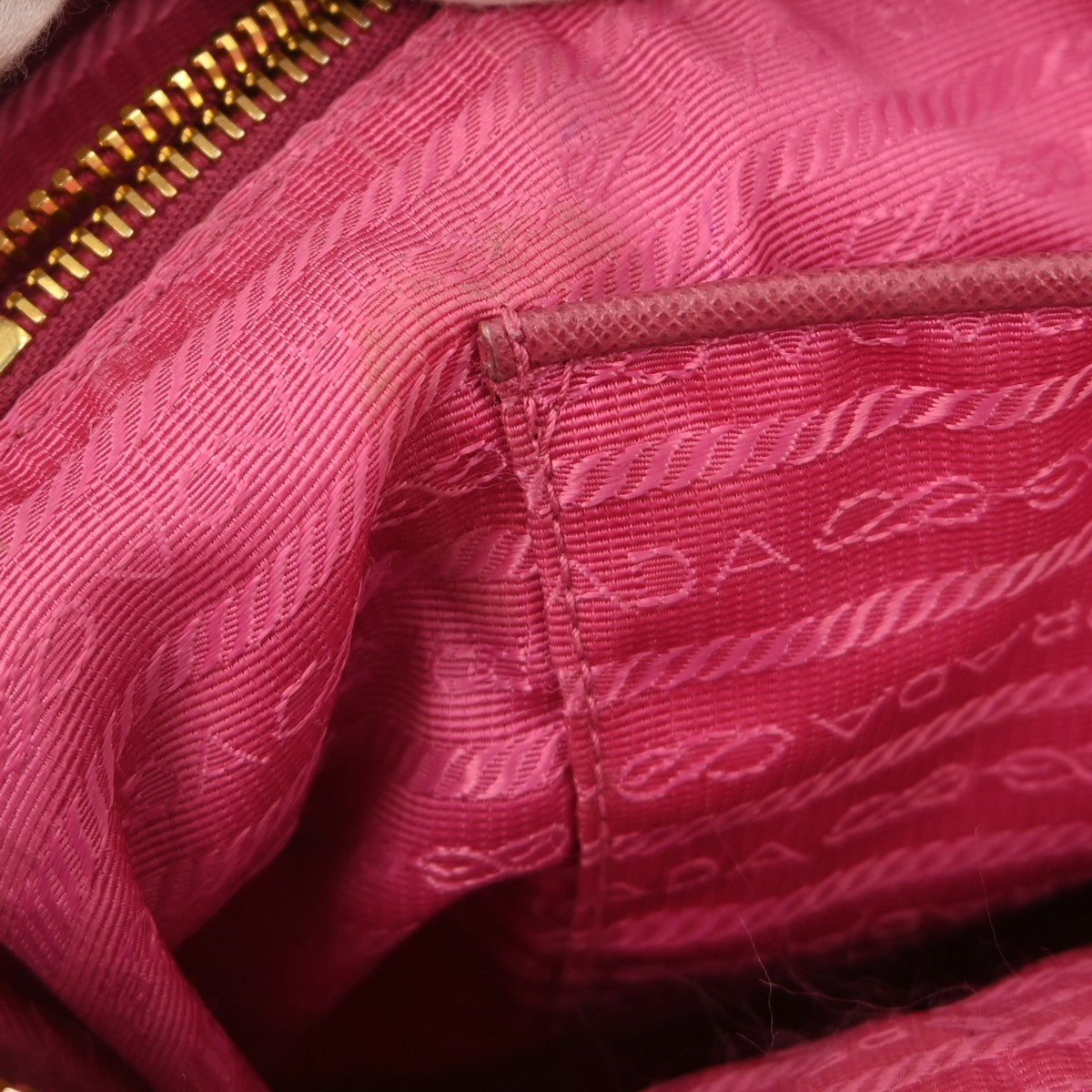 Prada Convertible Flap Tote Tessuto and Saffiano Leather, PINK, NYLON, Tote bag