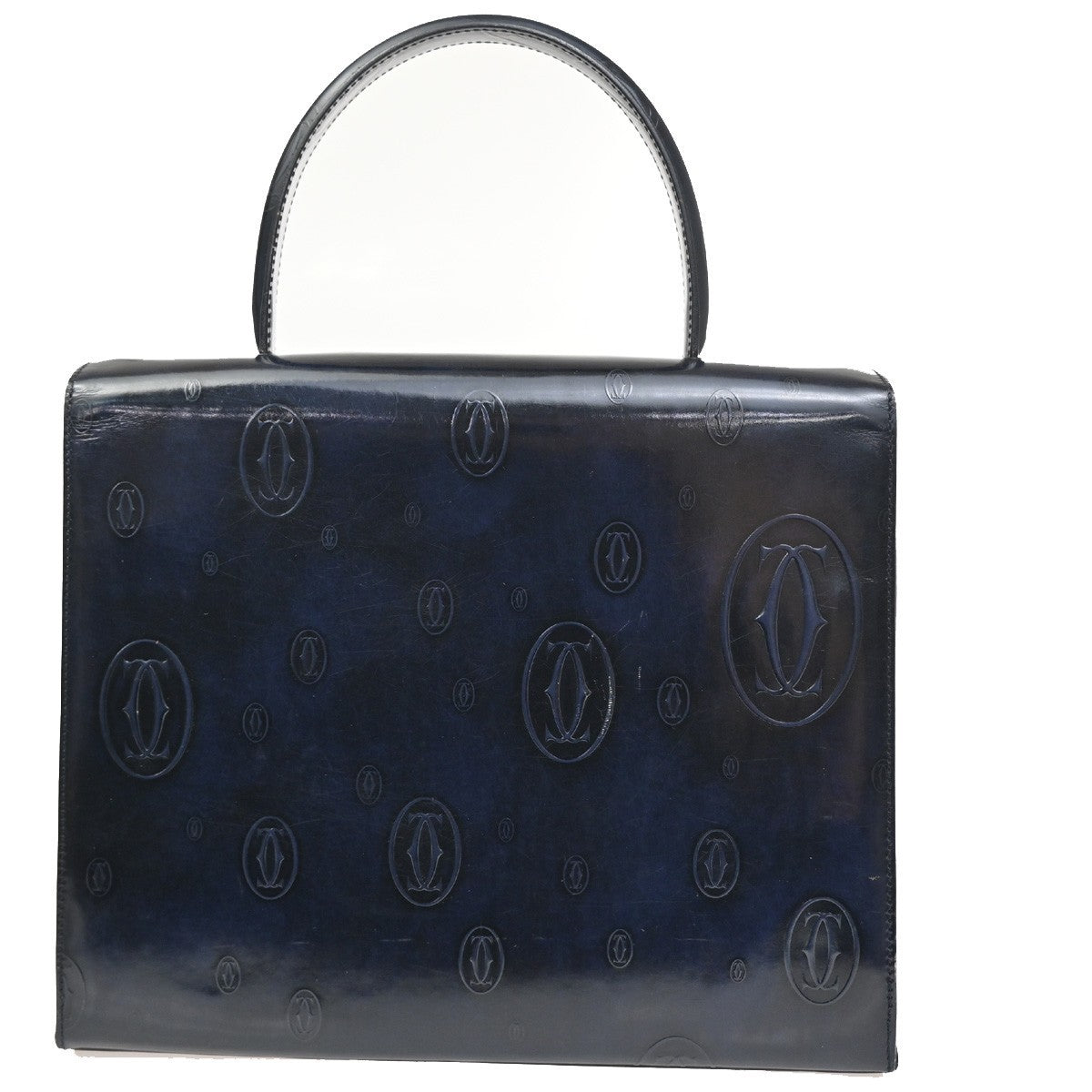 cartier Happy Birthday Handbag Patent Leather, NAVY, PATENT_LEATHER, Handbag