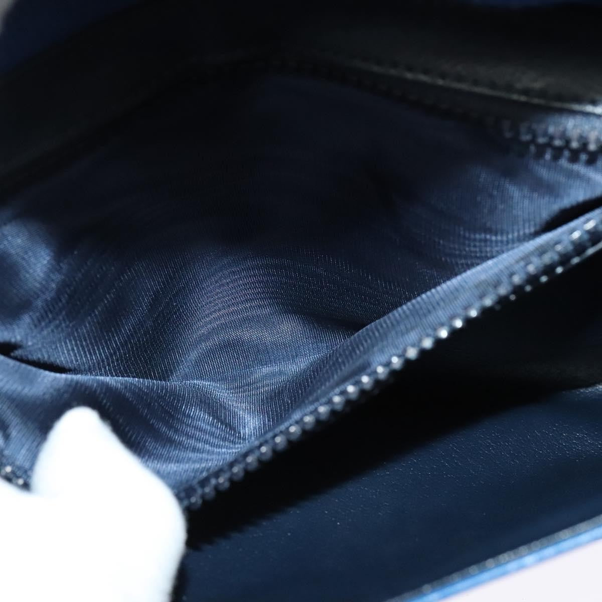 Celine Vintage Circle Logo Crossbody Bag Leather, BLUE, LEATHER, Crossbody bag