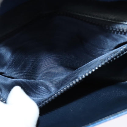 Celine Vintage Circle Logo Crossbody Bag Leather, BLUE, LEATHER, Crossbody bag