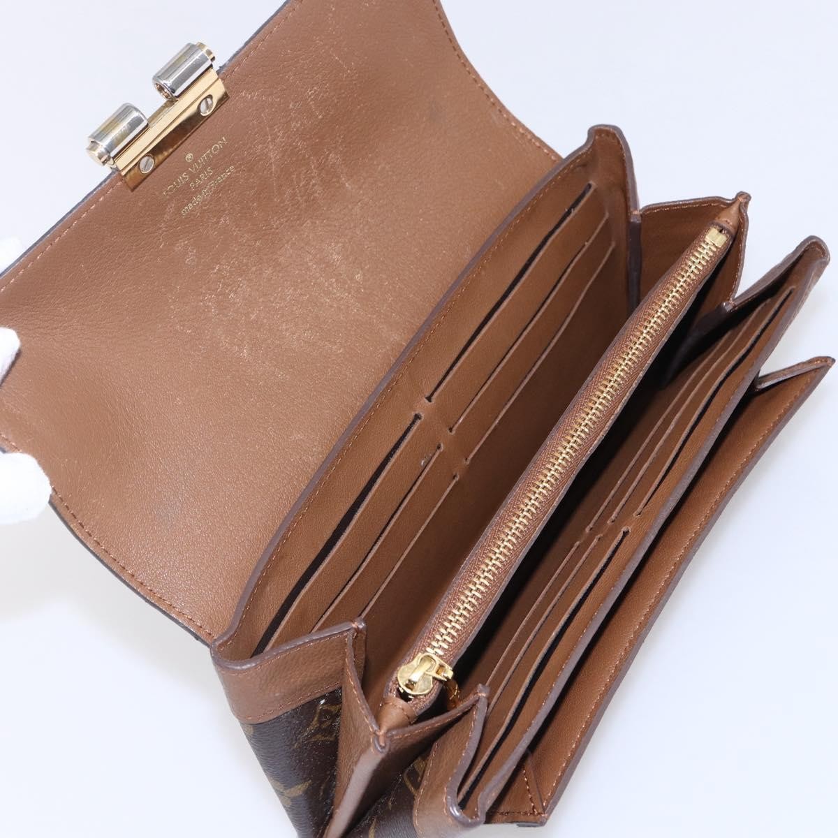 Louis Vuitton Elysee Wallet Monogram Canvas and Leather, CAMEL, CANVAS, Wallets