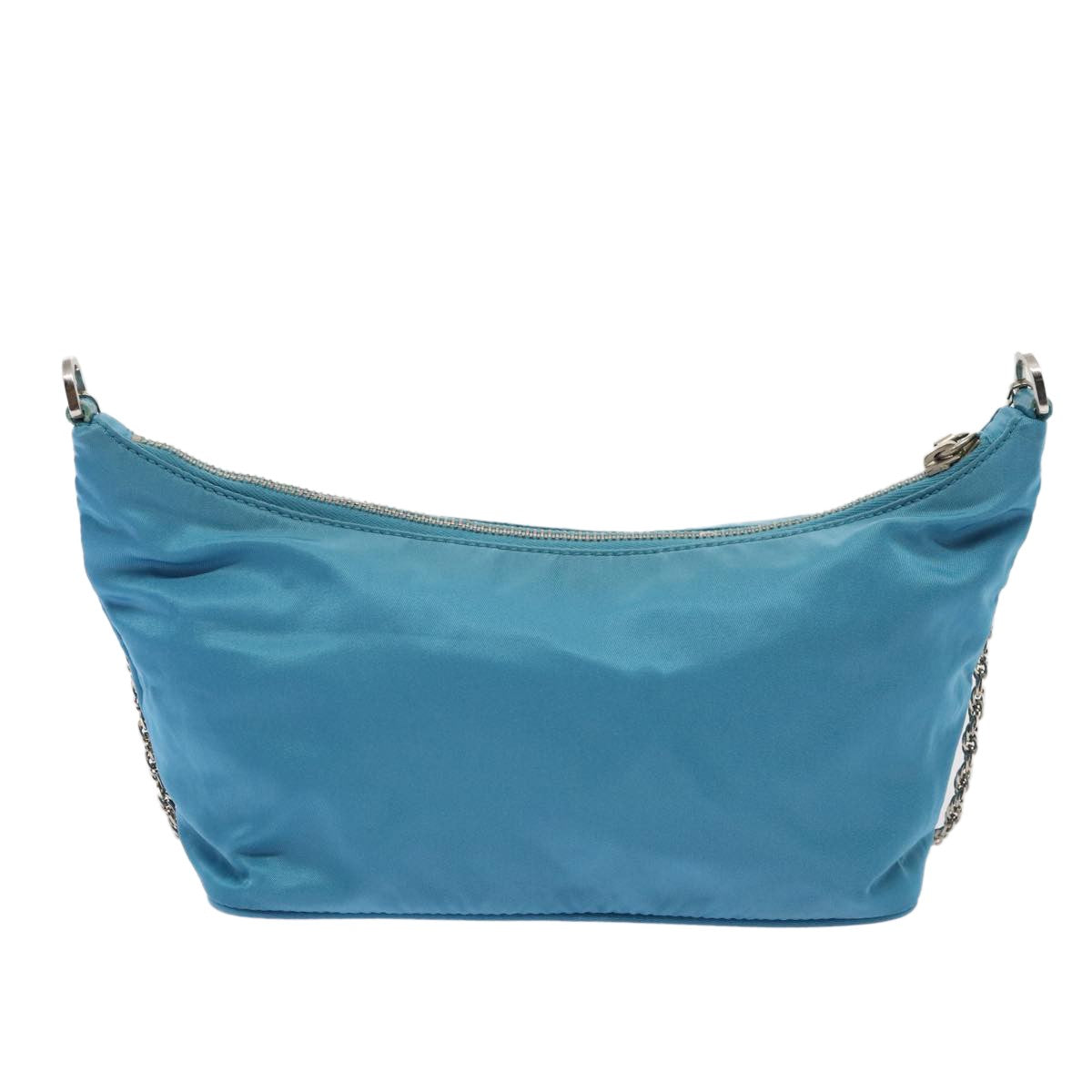 Prada Vintage Chain Shoulder Bag Tessuto, BLUE, NYLON, Shoulder bag