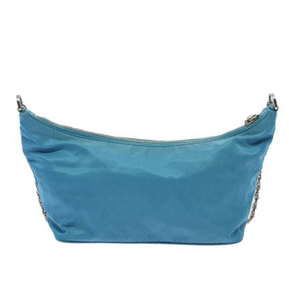 Prada Vintage Chain Shoulder Bag Tessuto, BLUE, NYLON, Shoulder bag