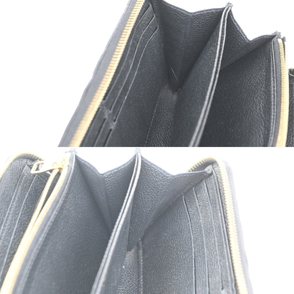 Louis Vuitton Zippy Wallet NM Leather Empreinte, BLACK, LEATHER, Wallets