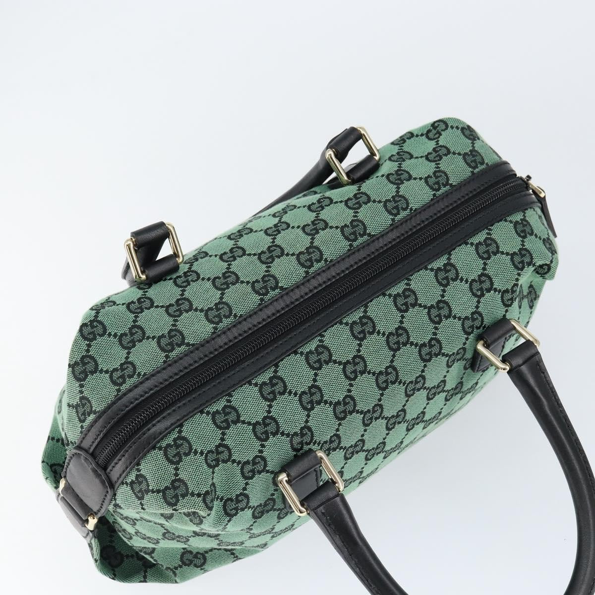 Gucci Full Moon Boston Bag GG Canvas, GREEN, CANVAS, Travel bag
