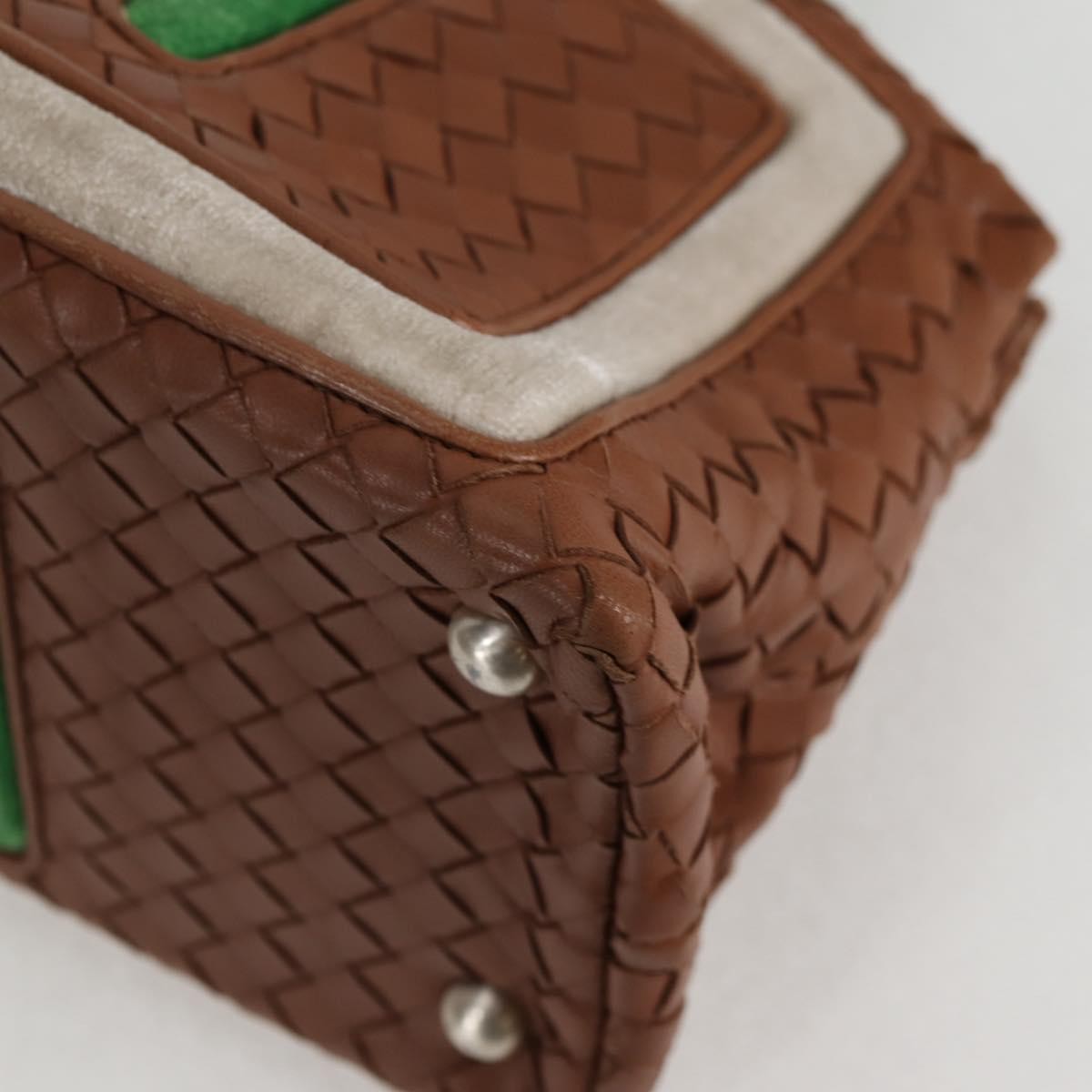 Bottega Veneta Intrecciato Leather, BROWN, LEATHER, Handbag