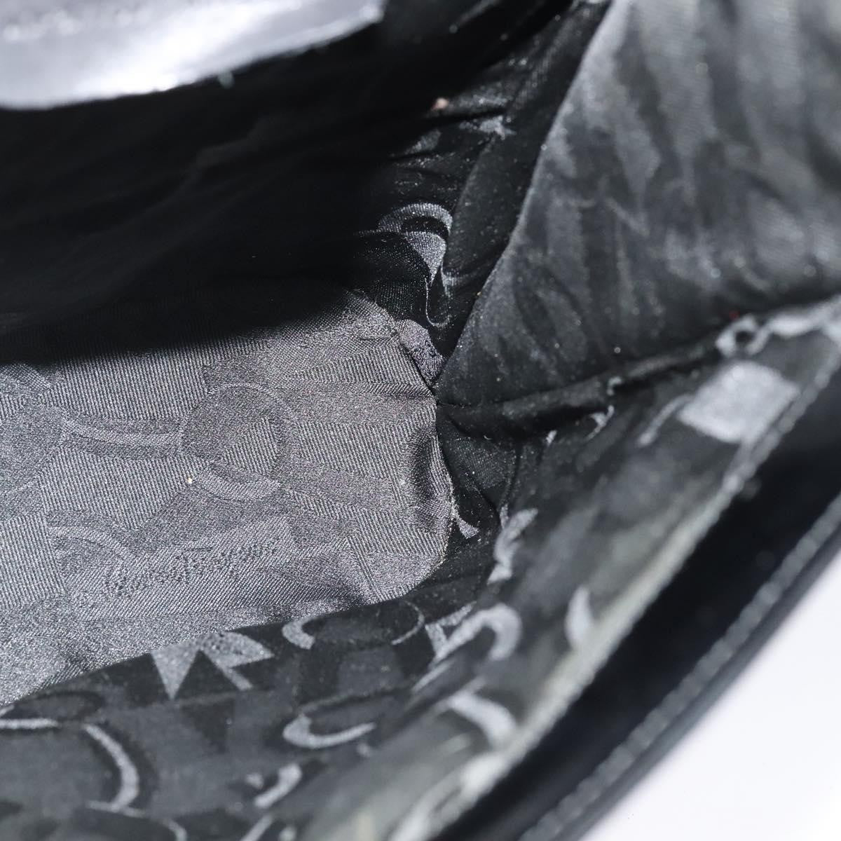 Salvatore Ferragamo Gancini Shoulder Bag Patent Leather, BLACK, PATENT_LEATHER, Shoulder bag