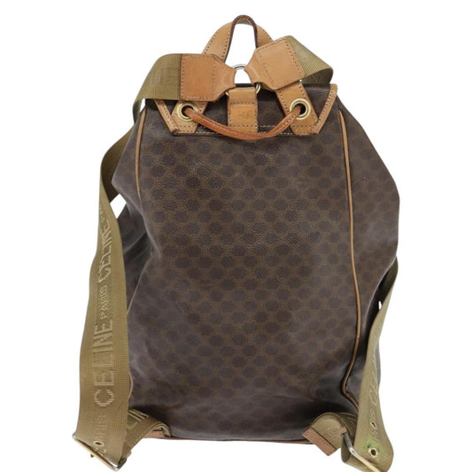 Celine Vintage Backpack Macadam Canvas, BROWN, CANVAS, Backpack