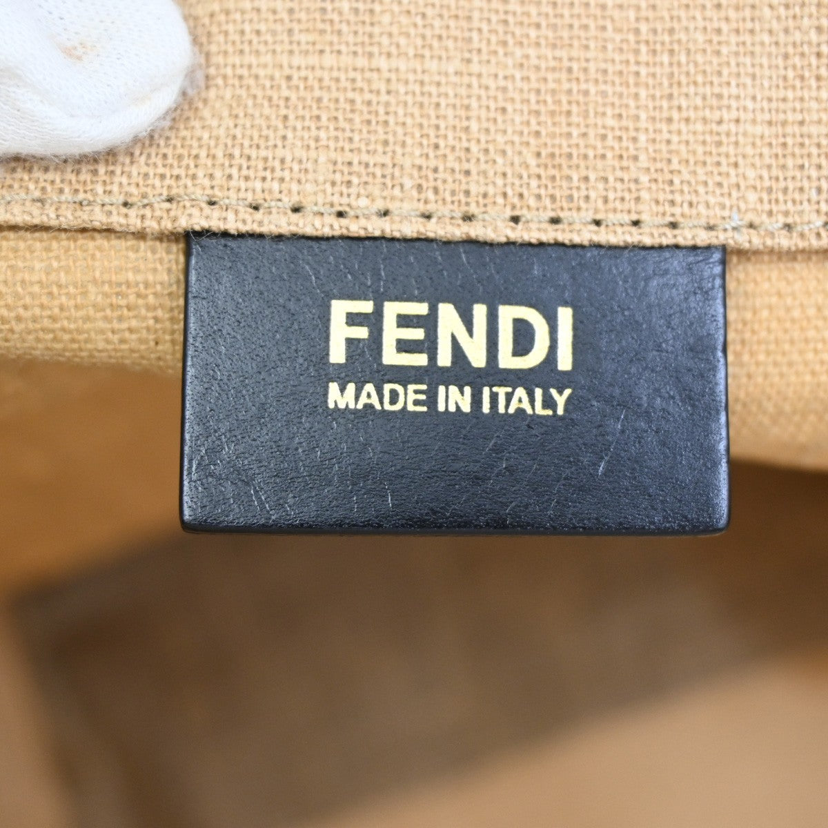 Fendi Shopping Tote Canvas, BEIGE, CANVAS, Tote bag