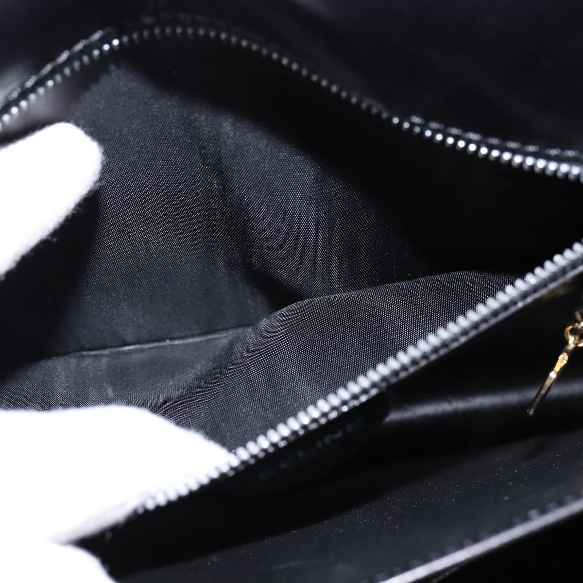 Celine Flap Shoulder Bag Leather, BLACK, LEATHER, Shoulder bag