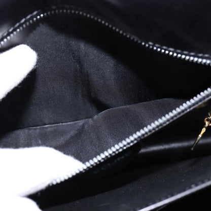 Celine Flap Shoulder Bag Leather, BLACK, LEATHER, Shoulder bag