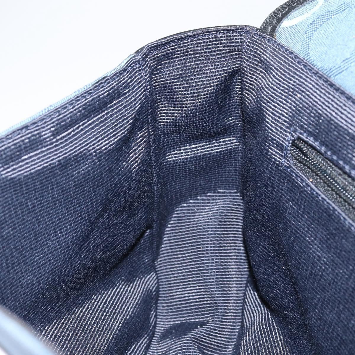 Salvatore Ferragamo Gancini Shoulder Bag Canvas, NAVY, CANVAS, Shoulder bag