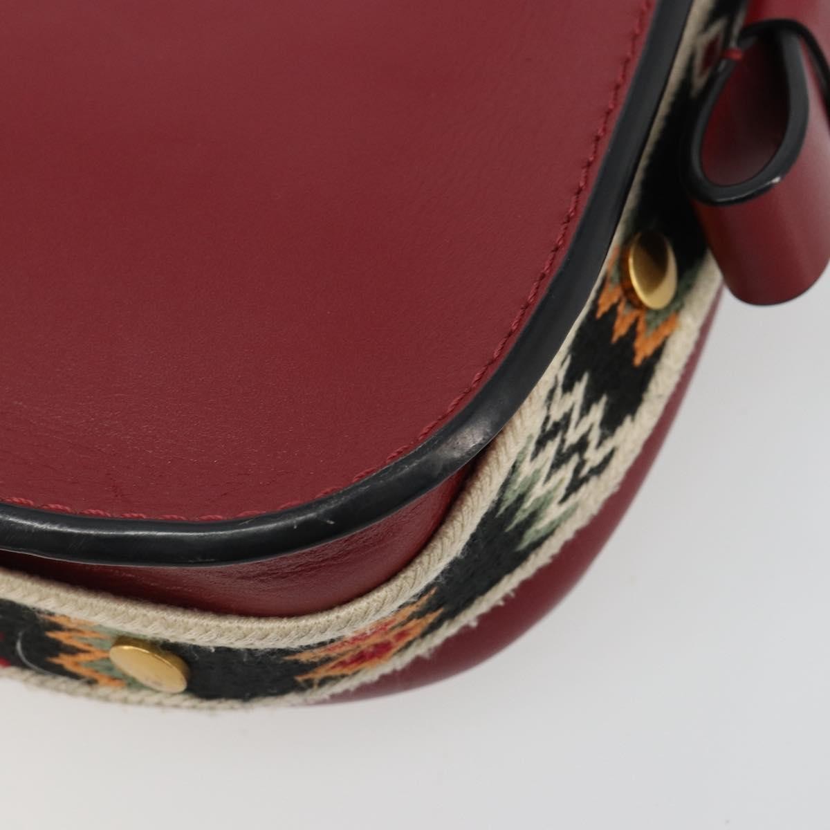 Christian Dior Diorodeo Flap Bag Leather, Red, Leather, Shoulder Bag