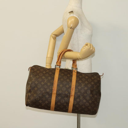 Louis Vuitton Keepall Bag Monogram Canvas, BROWN, CANVAS, Travel bag