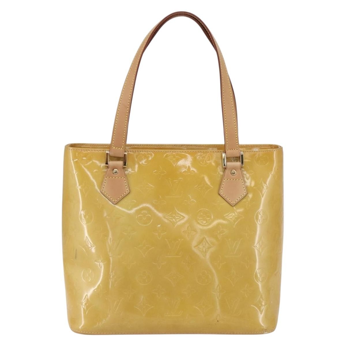 Louis Vuitton Houston Handbag Monogram Vernis, BEIGE, PATENT_LEATHER, Handbag