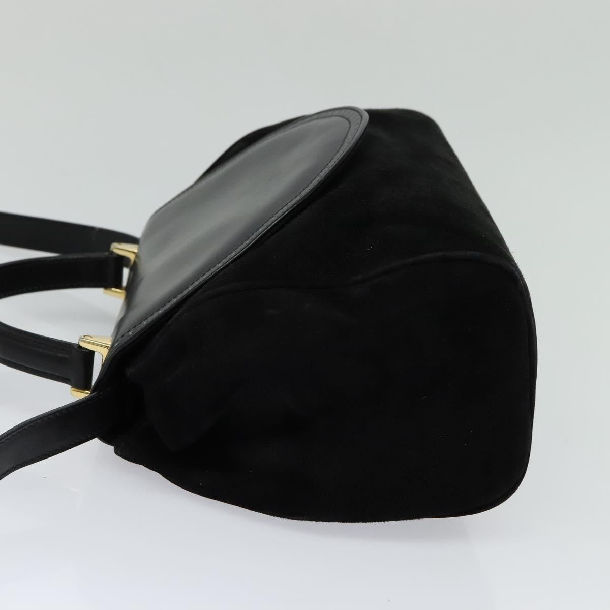 Salvatore Ferragamo Flap Handbag Leather, BLACK, LEATHER, Handbag